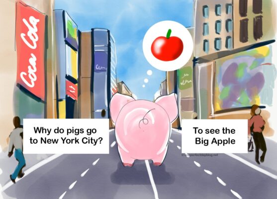 Why do pigs go to New York City?